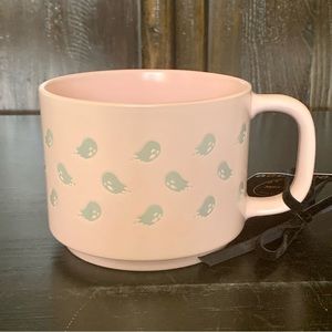 Pink with Gray Ghosts Ceramic Halloween Mug